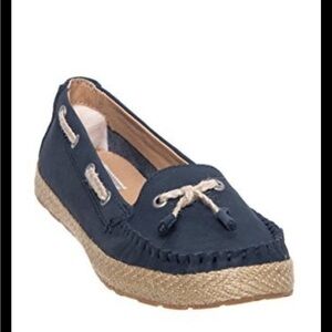 UGG Chivon Navy Nubuck Espadrille Loafers Size 10